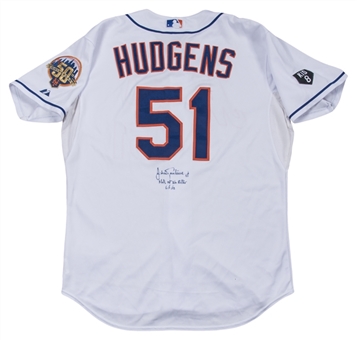 2012 Dave Hudgens Game Used New York Mets Home Jersey Used on 6/1/12 For Mets 1st No Hitter - Signed by Johan Santana (MLB Authenticated)
